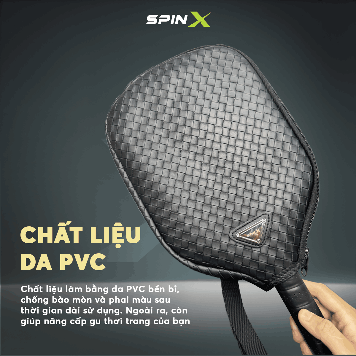 Bao Vợt Da Pickleball Spinx Chính Hãng - Bảo Vệ Vợt Hoàn Hảo - Chất Liệu Cao Cấp - Nhỏ Gọn - Thông Thoáng - Dày Mịn - Siêu Bền